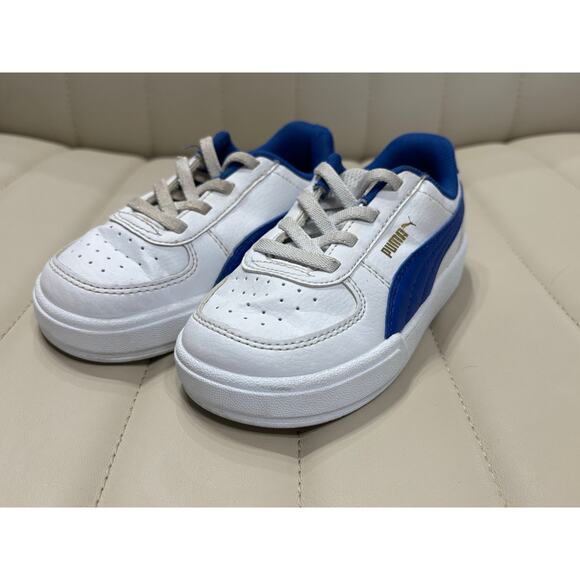 White and Blue Sneakers - Puma - 9C - Picture 2 of 4